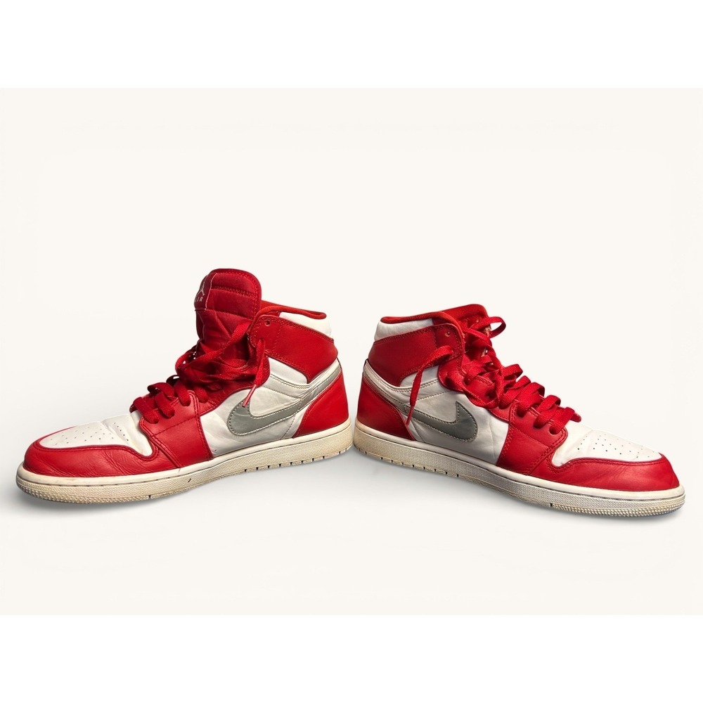 Air‎ Jordan 1 Retro High Silver Medal Mens 10 Nike Red White 332550-6